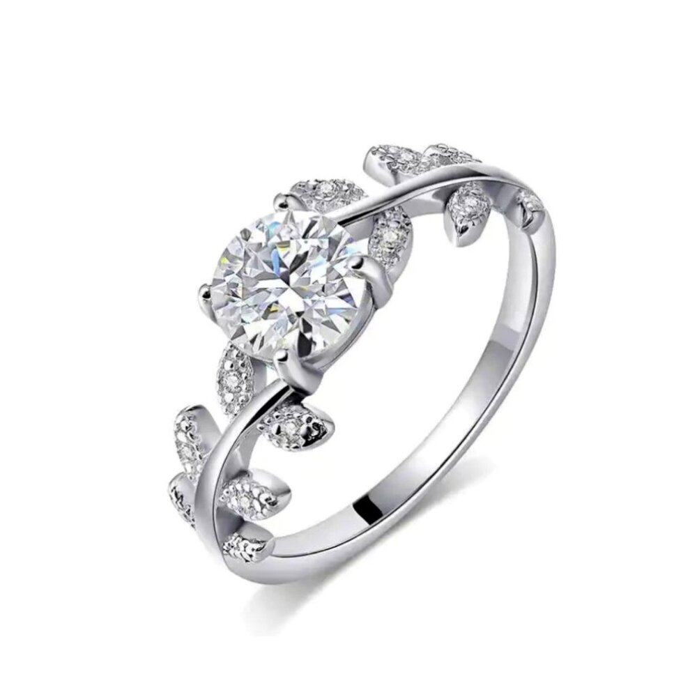 Moissanite Laurel Twig Diamond Ring